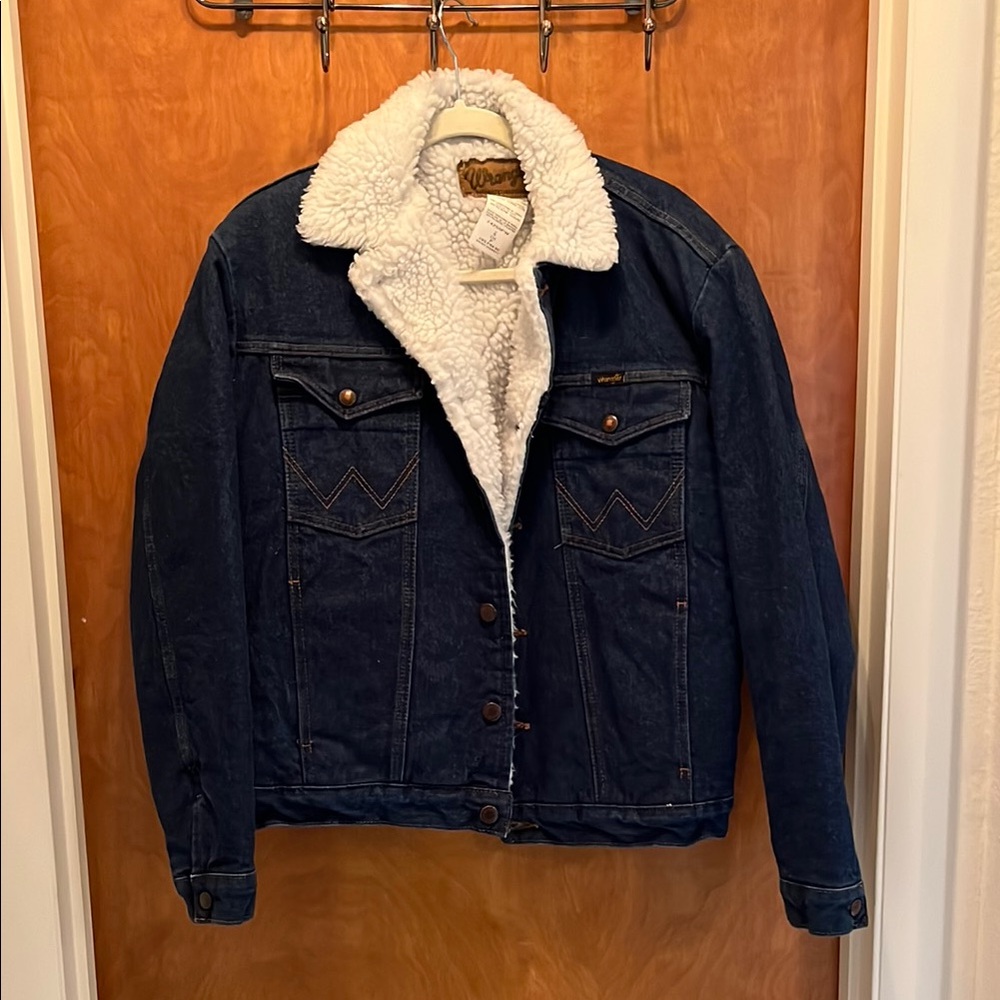 Vintage Sherpa Wrangler Denim Jacket